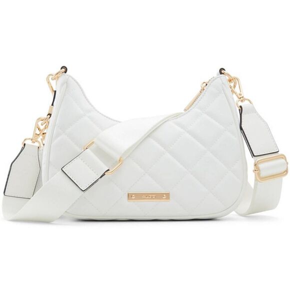 NWT~ALDO Amberly Love Embellished Whiite Crossbody Bag Purse - Picture 7 of 8